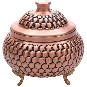 Resim Nusnus Bakır Zımba Ayaklı Şekerlik Rose Gold No 4 