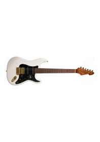Resim Peavey Raptor Lightning Bolt St 60th Hss Stratocaster Elektro Gitar Gold Hardware - Olympic White 