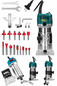 Resim STAXX POWER 3500 Watt Mini Freze Formika Traşlama Makinesi 6mm Pens (Devir Ayarsız) + 12 Parça Freze Ucu 