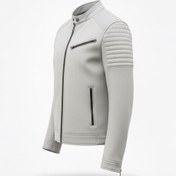 Resim AFYON PASTEL Kapitone Omuz Detaylı Süet Görünümlü Erkek Biker Ceket 