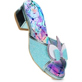 Resim Kiko Kids Unicorn Kız Çocuk Topuklu Simli Abiye Terlik Su Yeşili 