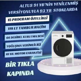 Resim Altus Al 93 Yb: B Enerjisi Yoğuşmalı Çamaşır Kurutma Makinesi 91 Yb Nin Ust Modeli 