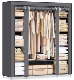 Resim Bez Dolap Geniş Hacimli 14 Raflı Dolap Chery Gardırop Gri Gri 