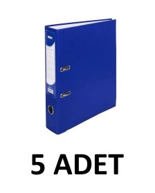 Resim 5 Adet Mavi Dar Plastik Klasör 