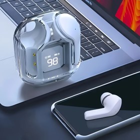Resim 25 yıllık moda kablosuz kulaklık, 40 saat çalma süresi, V5.3 HiFi stereo kulaklıklar, LED güç göstergeli in-ear kulaklık, dokunmatik kontrol kulaklıklar, cep telefonu bilgisayar dizüstü spor için uygun 