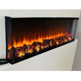 Resim Esha Home Elektrikli Dekoratif Yapay Şömine Bluetooht Sabit Çıtırtı 180x35 X21 Cm 