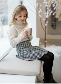 Resim Minimoda Kids Kız Çocuk Kazayağı Desenli Etek 