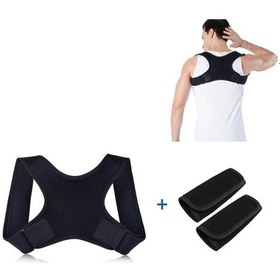 Resim Sones Görünmez Kambur Ayarlanabilir Nefes Alabilir Sırt Düzeltme Askısı, Stil: Omuz Askılı, Boyut: Tek Beden 