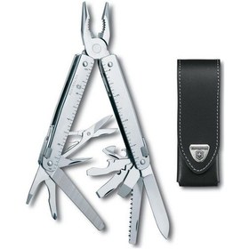 Resim Victorinox Swisstool X Penseli Çakı 3.0327.L Deri Kılıflı Gümüş - Siyah 
