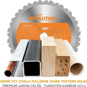 Resim Evolution 027-0003A R185CCSX+ Daire Testere, 185MM 