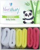 Resim Novibaby 3'lü Bambu Yenidoğan Bebek Çorabı I Spring I 0-6 ay "Karışık Renkli" 
