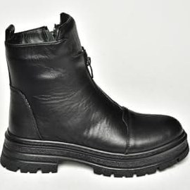 Resim fox SHOES T555102203 Hakiki Deri Alçak Topuklu Kadın Bot 