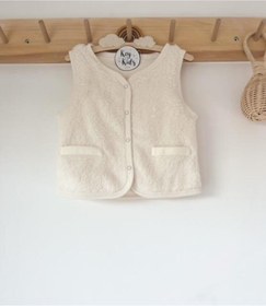 Resim KEY KIDS Bej Peluş Welsoft Bebek ve Çocuk Yelek 