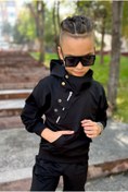 Resim bir dünya çocuk Çıtçıt Detaylı Kapşonlu Unisex Eşofman 