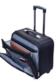 Resim Çantaland Çekçekli Orta Boy Lüx Kasalı Siyah Pilot, Evrak, Laptop, Notebook Çantası 