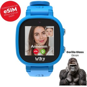 Resim Wiky Watch 5E eSim'li Akıllı Çocuk Saati Görüntülü ve Sesli Arama, GPS, SOS, Konum Takibi (Turkcell eSIM) - Mavi 