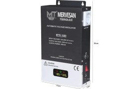 Resim Mervesan MTR-1000 1000W Otomatik Voltaj Regülatörü 220V 50-60HZ Taşınabilir Tasarım ile Kullanım 