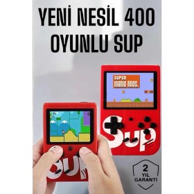 Resim Yeni Nesil Çocuklara Özel Sup 400 Oyunlu Mini El Konsolu 