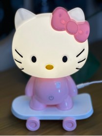 Resim Prozen Hello Kitty KAYKAYLI Dekoratif 3 Kademe Led Işıklı Çocuk Masa Gece Lambası 