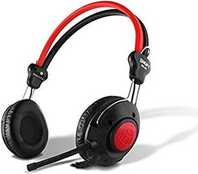 Resim Snopy SN-58 Esnek Mik. Helezon Yaylı Kablo Mikrofonlu Kulaklık, Siyah/Kırmızı 