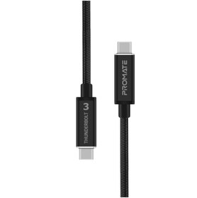 Resim Promate Şarj Data Ve Görüntü Aktarım Kablosu Type-c 100w 40gbps Thunderlınk-c40 