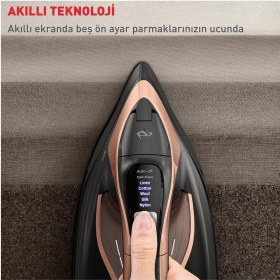 Resim Tefal Kumaşa Göre Isı Ayarlayan 3200W Akıllı Ultimate Power Pro 300GR Şok Buharlı Ütü-Otomatik Kapanma +Şarjlı Hav &yün Temizleyici 