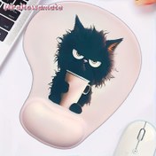 Resim Ergonomik Silikon Fare Pedli, Bilek Desteği, Kaymaz Taban, Sevimli Kedi Tasarımı - Ev ve Ofis Kullanımı İçin Mükemmel, Dayanıklı Pembe Fare Pedli Hediye Kızlar İçin, Des Fare Pedleri 