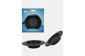 Resim Feyza Design 9 cm Siyah Paslanmaz Çelik Lavabo Süzgeci, Dayanıklı ve Şık Tasarım 