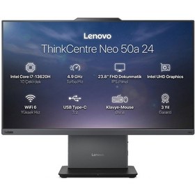 Resim Lenovo ThinkCentre Neo 50A G5 12SCA0CNTR-6 i7-13620H 32 GB 2 TB SSD 23.8" Free Dos AIO Masaüstü Bilgisayar 