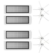 Resim Roborock S5 Max (Beyaz) Uyumlu Yedek Filtre Yan Fırça -8 Parça 