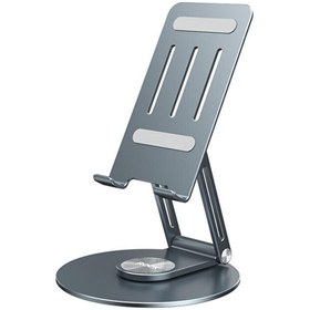 Resim Rock Taşınabilir Katlanabilir 360 Dönebilen Metal Telefon Ve Tablet Standı Uzay Grisi 