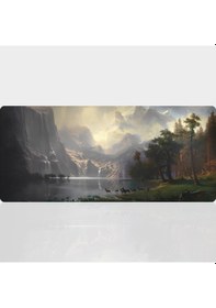 Resim 90x40 Cm Desenli Oyuncu Gaming Mouse Pad Kaymaz Kauçuk Taban Fare Altlığı Xxl Mousepad Landscape Serisi 02 