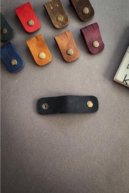 Resim anchoraft Hakiki Deri Kablo Tutucu Tekli-crazy Siyah 