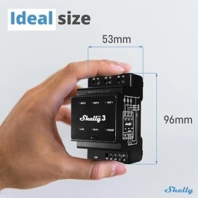 Resim Pro 3 | Wi-Fi, Lan ve Bluetooth 3 Kanallı Akıllı Röle | Ev ve Bina Otomasyonu | Alexa ve Google Home ile Uyumlu | Ios Android Uygulaması | Işık Otomasyonu | Motorlu Valf Için Uzaktan Kumanda 