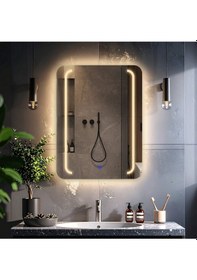 Resim Rectavision Günışığı Kumlamalı Lavabo & Banyo Aynası Dokunmatik Sensörlü 65 X 90 Cm 