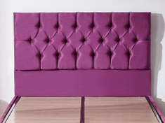 Resim Niron Purple Tek Kişilik Yatak Başlığı - 120 cm Mor Kumaş Başlık - Baza ve Karyola Başlığı 