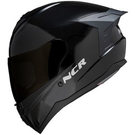 Resim Ncr Rapid Siyah Vizörlü Ece Belgeli Kapalı Motosiklet Kaskı Parlak Siyah 