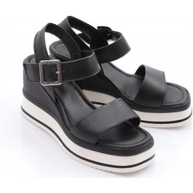 Resim Dgn 400-24170 Kadin Mega Kalin Taban Sandalet Siyah 