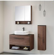 Resim Orka Knidos 90 Cm Mdf Navaro Banyo Dolabı Takımı Ve Boy Dolabı Beyaz 