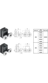 Resim Anpa Duşakabin Içi Metal Dışı Plastik Rulmanı Tekeri Makarası Takımı 