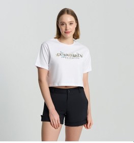 Resim Csc Outback Crittters Crop Kadın Kısa Kollu Tişört-8227 Beyaz 