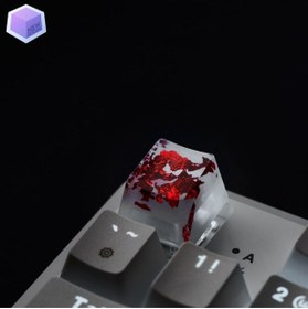 Resim New Keycaps White And Red Esc Mekanik Klavye Tuşu Artisan Keycaps 