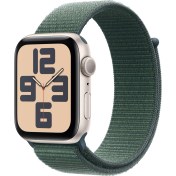 Resim Apple Watch Se Gps + Cellular 44MM Starlight Aluminium Case With Lake Green Sport Loop 