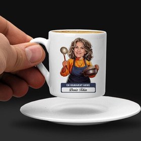 Resim En Hamarat Anne Karikatürlü Kahve Fincanı 