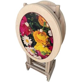 Resim Oval Çanta Zigon Sehpa 4'Lü Resimli-Boyasız(Hâm)Tamamı Ahşap 