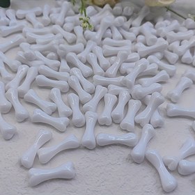Resim 15 Adet Mini Akrilik Beyaz Kemikler - Halloween & Şükran Günü için Çok Yönlü Dekor, DIY Takı, Vazo Aksesuarları & Sonbahar Parti Malzemeleri için İdeal 
