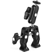 Resim Yaozixa Alüminyum Siyah Kelepçe Masaüstü Ve Metal Borulara Uygun, 1.5kg Yük Taşıma, 20-55mm Tutma Aralığı 