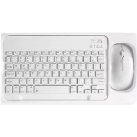 Resim Büro Ev Ofis Bilgisayarı İçin Kablosuz Beyaz Bluetooth Klavye Mouse Seti Diğer 