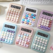 Resim 1pc Renkli LED Ekranlı Hesap Makinesi, Pille Çalışır, Dayanıklı Tasarım, Güçlü Dokulu Tepki, Profesyoneller İçin Mükemmel, Matematik Bilimi ve Günlük Kullanım İçin, Pile Gerek Yok 