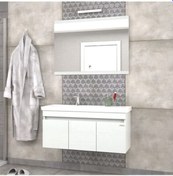 Resim Pierre Cardin Summer 100 Cm Snow White Banyo Dolabı Beyaz Renk Beyaz 